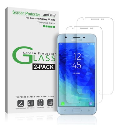 amFilm Samsung Galaxy J3 Star (2018)  Tempered Glass Screen Protector (2 Pack)