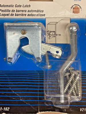 Lot Of 2 ~ National Hardware V21 Automatic Gate Latch - Silver color N101-162