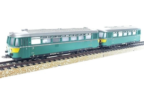 Marklin AC HO 1:87 Belgium SNCB Type: 551 "AMFT" RAILBUS + RAILCAR MIB`85 RARE! - Picture 6 of 12