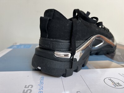 Men\'s Adidas x Detroit Runner‎ Raf Simons Sz US 8 Black Silver Sneaker F34243 adidas Detroit Runner Raf Simons Core Black Men main image 4