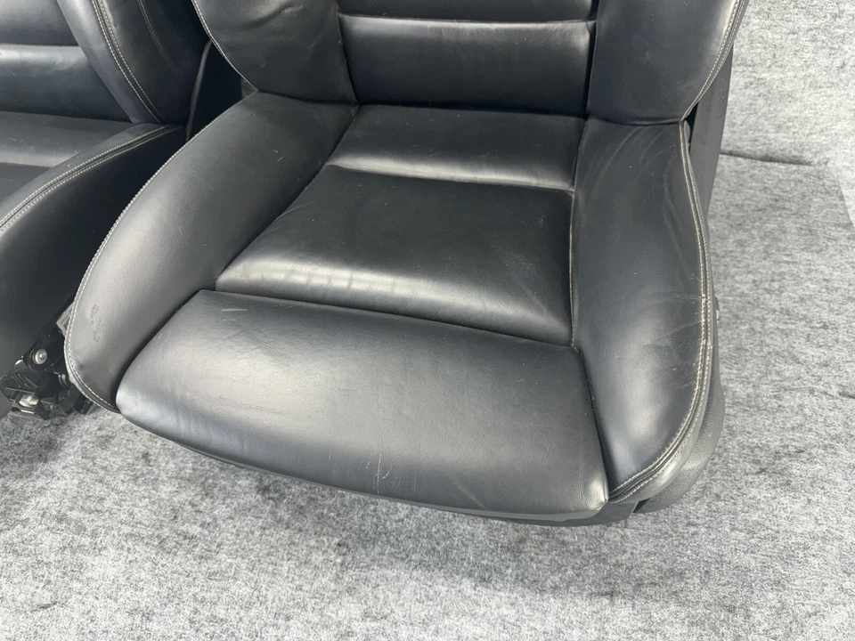 BMW 11-16 F10 Exclusivo Juego de asientos térmicos M-Sport de cuero napa negro OEM 74K Foto 3 de 4