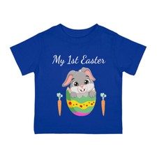 Unisex Easter cotton tee, first easter, bunny, happy easter, multiple sizes