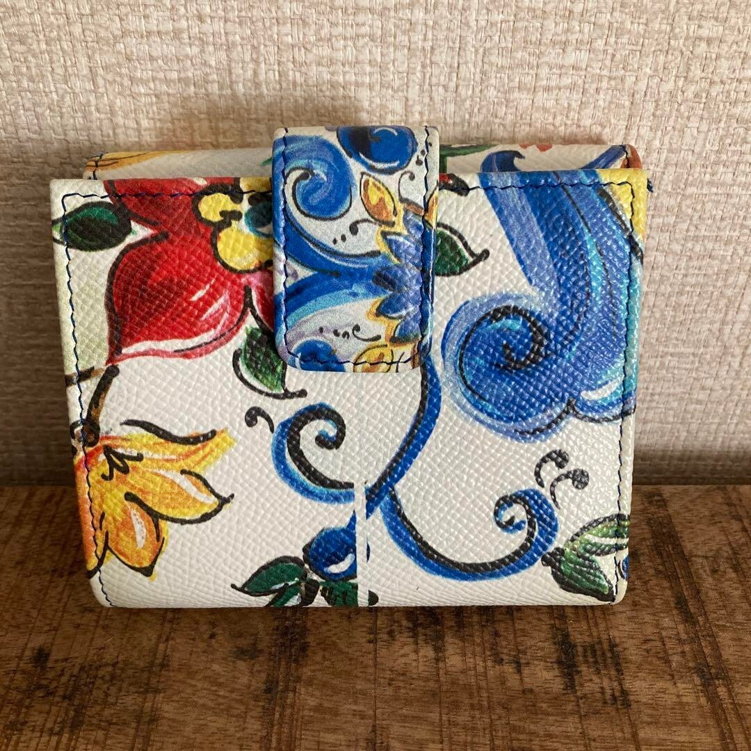 DOLCE & GABBANA Multicolor Majolica Print Bi-fold Wallet Used | eBay