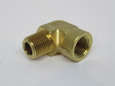 Parker 8-8 SE-B, 1/2" MNPT x 1/2" FNPT 90° Elbow, Brass