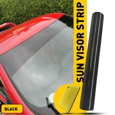 60x10'' Car Window Tint Windshield Sun Visor Vinyl PVC Decal Strip Sticker Black