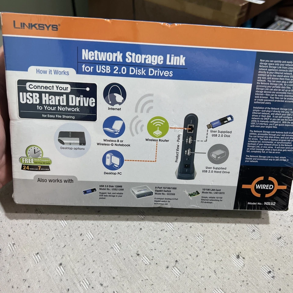 Linksys [ CISCO ] NSLU2 Network Storage Link - Wired USB 2.0 - Sealed - Image 4 of 4