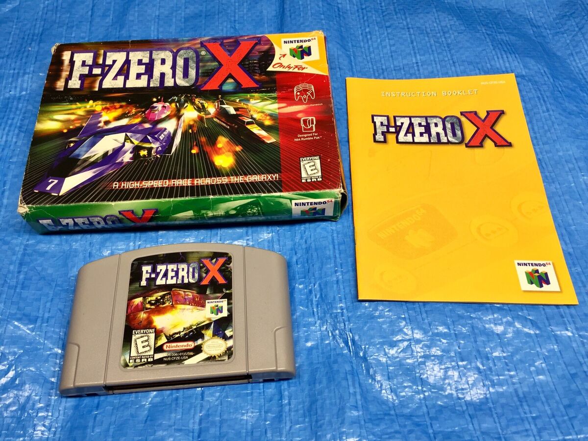 Authentic Nintendo 64 F-Zero X Complete Game Cartridge in Authentic Nintendo 64 F-Zero X Complete Game Cartridge in