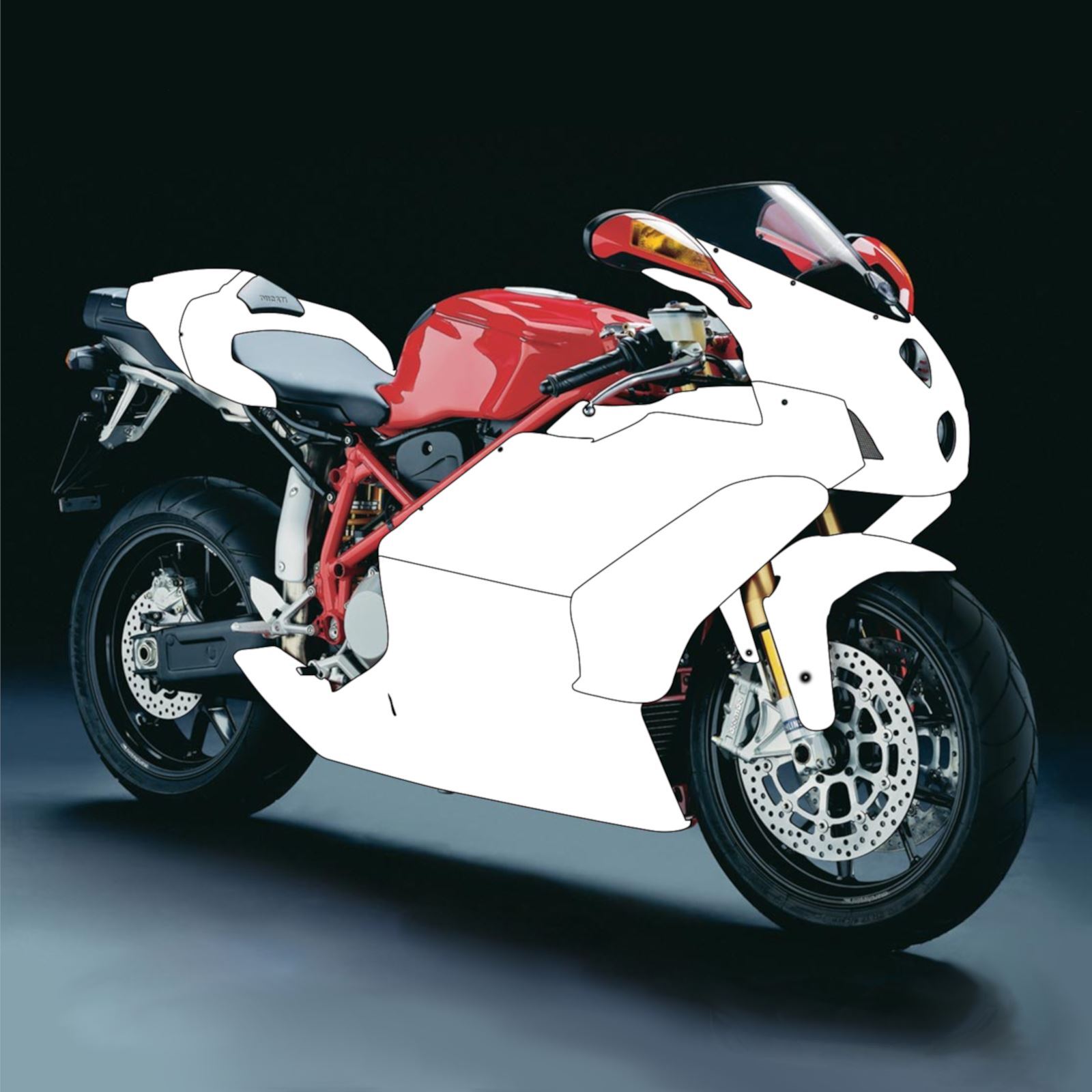 Unpainted Motorcycle Fairing Kit for Ducati 999 03-06