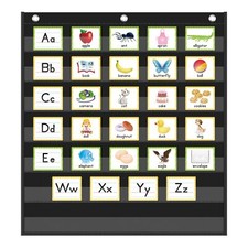 Standard Pocket Charts Black Pocket Chart for ClassroomTeacher Supplies28W 28L