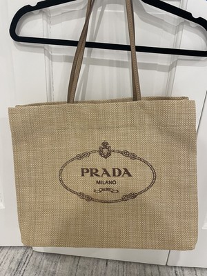 Limited Edition Prada Raffia Tote Strandtasche
