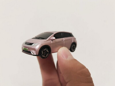 1/64 Scale BYD Dolphin Pink Diecast Car Model Toy Collection Gift
