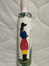 Vintage Wooden Hand Painted Rolling Pin Unsigned Set Of 2 Farm Setting