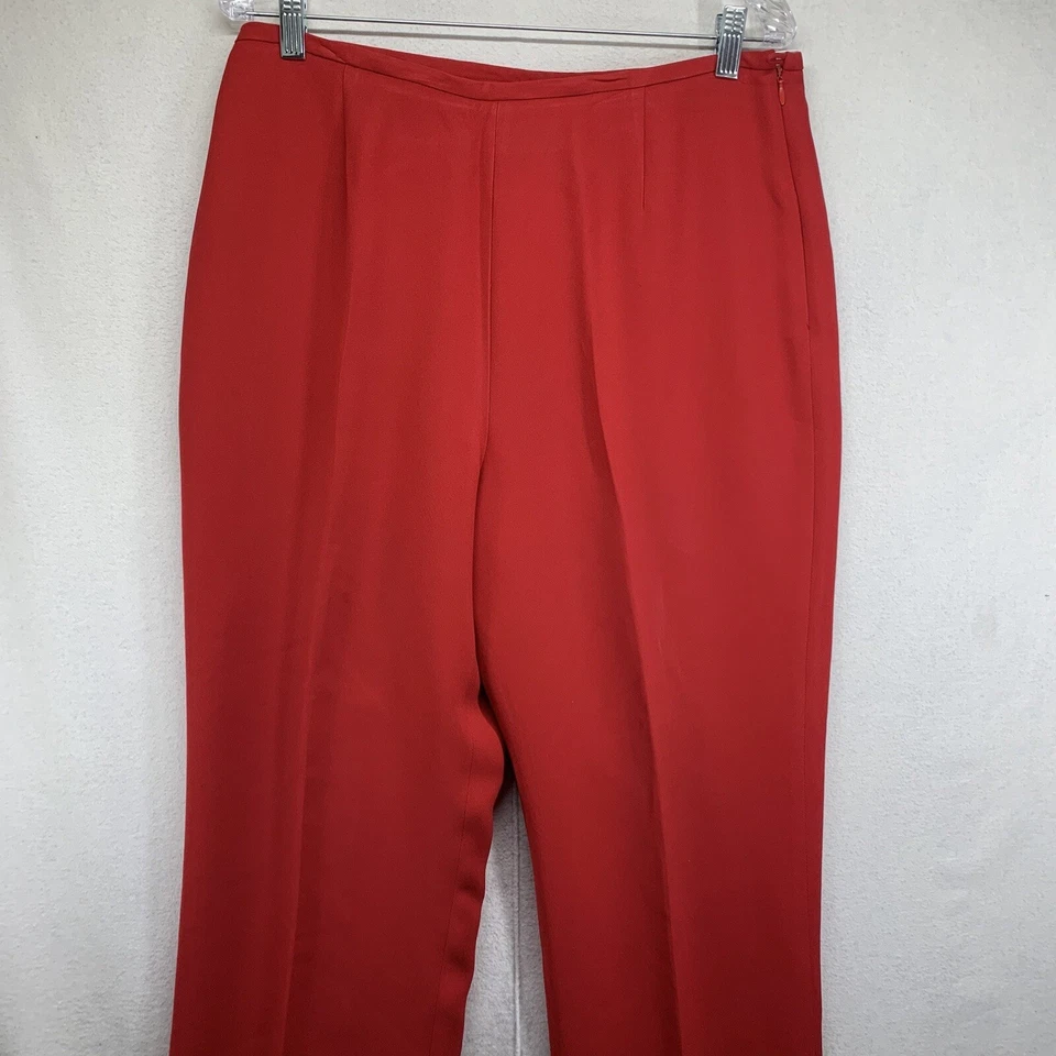 Pantalones CASUAL CORNER ANNEX lisos todos rojos con cremallera lateral para mujer talla 14 Foto 3 de 4