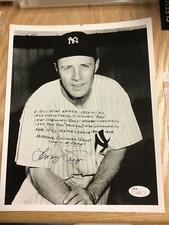 Lonnie Frey New York Yankees Autographed Black & White Photo JSA Authenticated 