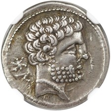 Spain Bolscan Osca 2nd-1st Centuries Bc Ar Drachm-denarius Ngc Xf