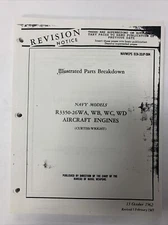 Curtiss-Wright Illust. Parts Breakdown R3350-26WA, WB, WC, WD Aircraft Engines