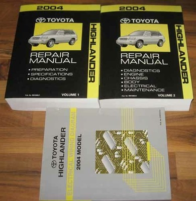 2004 TOYOTA HIGHLANDER Service Manual Set_BASE/LIMITED_w/ WIRING