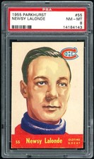 1955-56 Parkhurst #55 Newsy Lalonde (PSA 8)