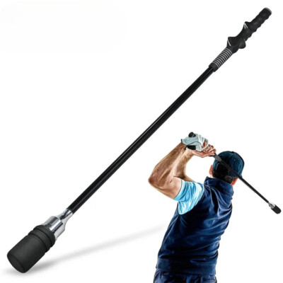 Golf Swing Trainer Black Indoor and Outdoor Practice Stick Hand Grip New