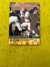 JIM BROWN , CLEVELAND BROWNS 1999 CENTURY LEGENDS NFL CENTURY MEMORIES CARD 166