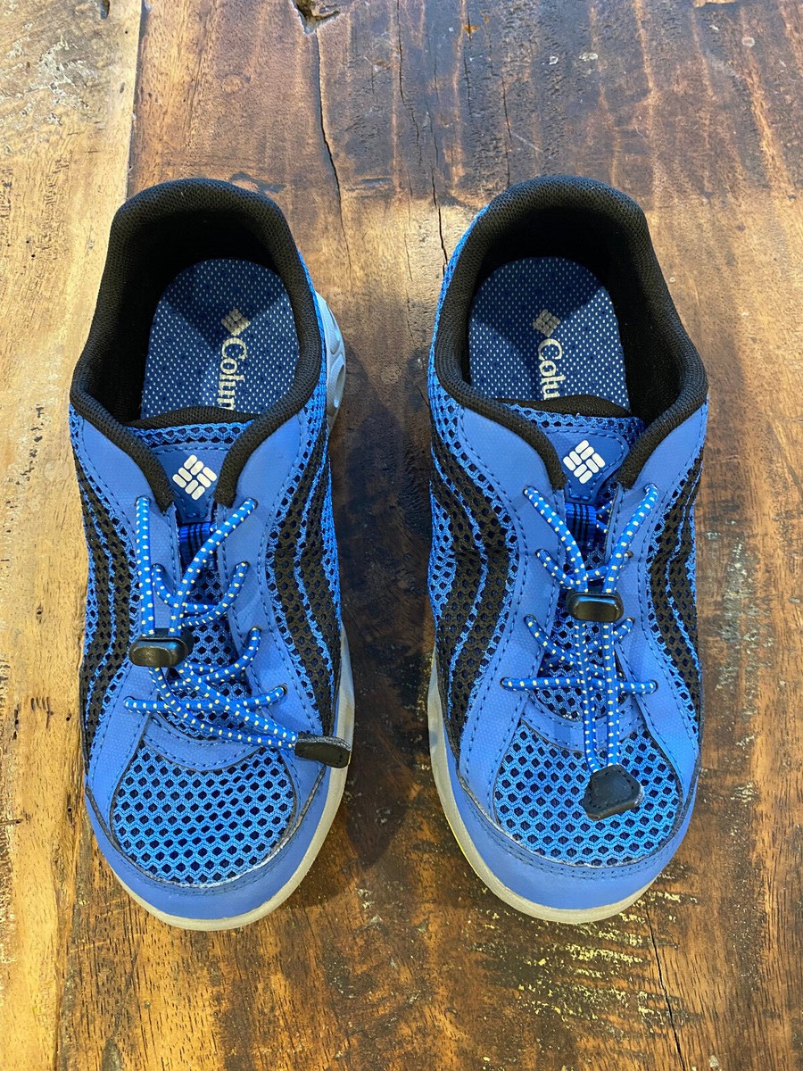 Columbia Drainkmaker Blue Youth Water Hiking Shoe Size