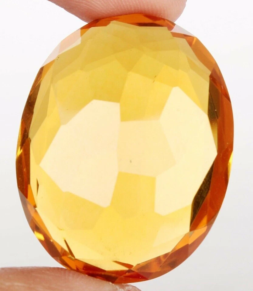 Large Yellow Citrine 74.75 Ct. Oval Cut Loose Gemstone for Ring/Pendant/Bracelet - Image 3 of 4