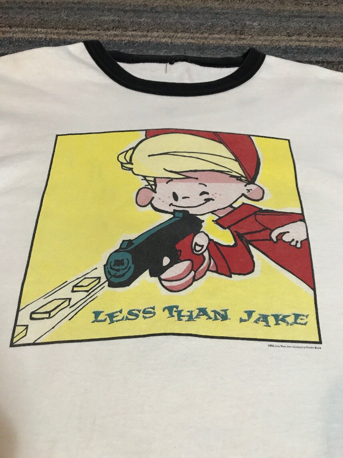 Rare True Vintage 90s Less Than Jake T Shirt Ring… - image 1