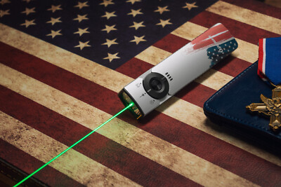 Olight Arkfeld Pro Stars & Stripes Flat EDC Flashlight, CW/Green