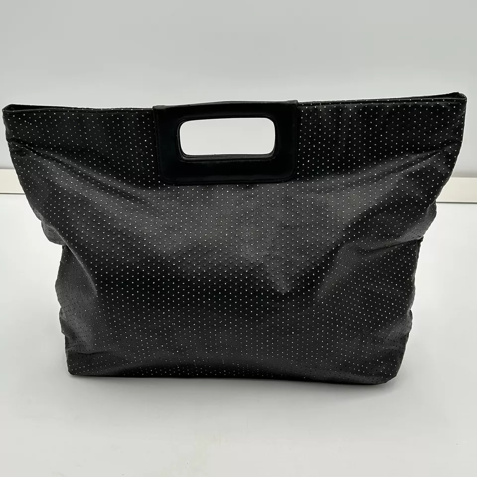 Victoria's Secret VS Clutch Purse Size L Black Silver Sparkly Snap Glam Formal - Image 2 of 4