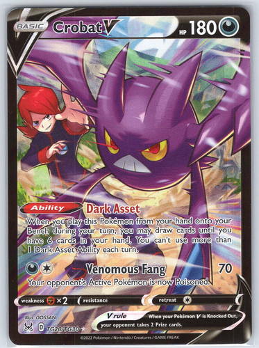 Crobat V #TG20/TG30 SWSH11: Lost Origin Trainer Gallery Pokémon Card