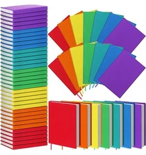 84 Pack Jumbo Stretchable Book Covers Bulk Colorful Washable 9x11 7 Colors
