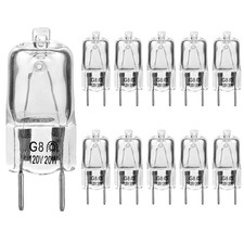 GIVEDOUA G8 Halogen Bulb, 20W 120V Bi-Pin Base T4 Type Dimmable 2700K Clear