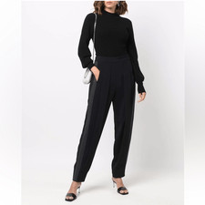 $975 Stella McCartney contrast-stitch trousers NWT