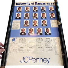 Vintage 96-97 Kansas Jayhawks KU Basketball P...
