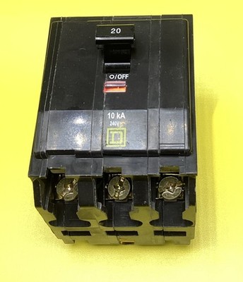 ORIGINAL New Circuit Breaker Square D QO320 20 Amp 3 Pole 240V Plug-In