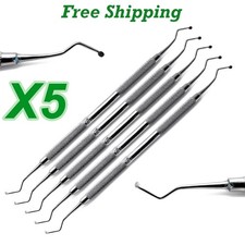 NEW DENTAL EXCAVATOR RESTORATIVE SPOON DOUBLE ENDED PREMIUM INSTRUMENTS SET OF 5