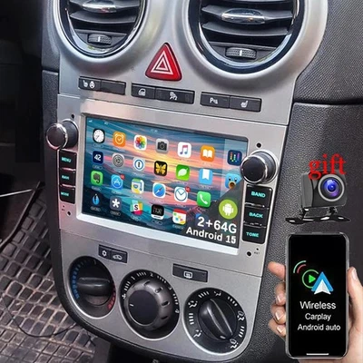 Apple Carplay Android 15 Autoradio GPS 2+64G Für Opel Astra Corsa Meriva Vectra - Bild 1 von 4