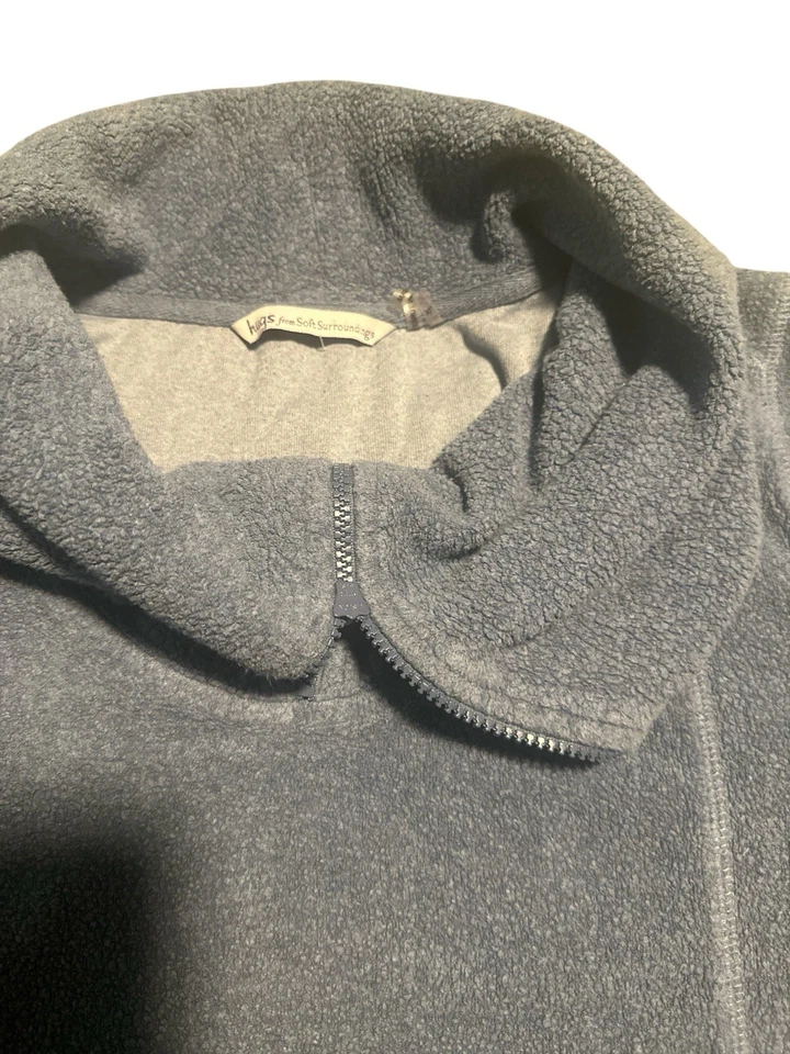 SOFT SURROUNDINGS Hugs Cowl Neck Quarter zip Fleece Sweater Xl Long Sleeve - Image 2 of 4