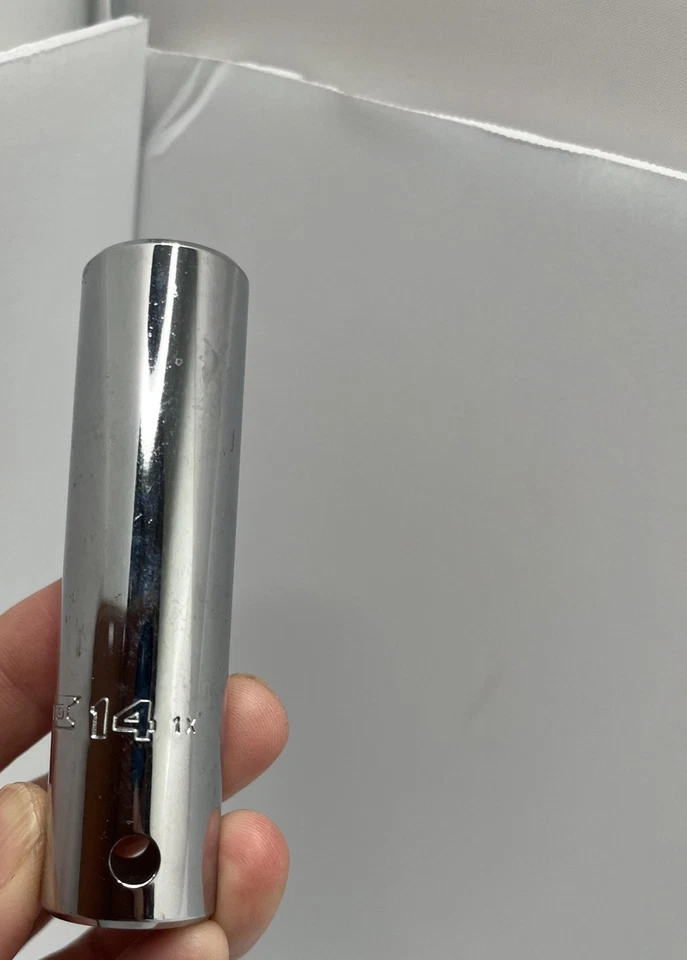 Proto 14mm Deep Well Socket 3/8in Drive 12-Point Chrome 5314M-TT Made USA - Image 2 of 4