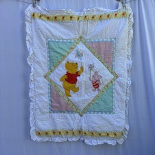 Winnie The Pooh Baby Blanket Cotton Comforter Vtg Sears Piglet Confetti