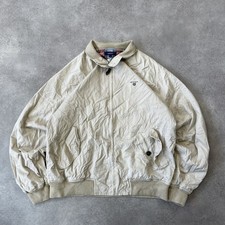 Gant Harrington Jacket Mens Large Full Zip Blanket Lined Bomber, Beige