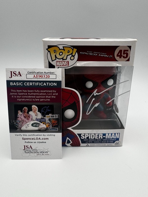 Andrew Garfield Signed Spider-Man #45 Funko Pop JSA Certified Auto Marvel