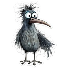 Funny Black Bird - Vinyl Decal Sticker - Car Window Laptop - ebn12497