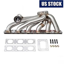 T3t4 Top Mount Turbo Manifold For Bmw E30 E34 M50 M52 Swap 42mm 3mm Ss304