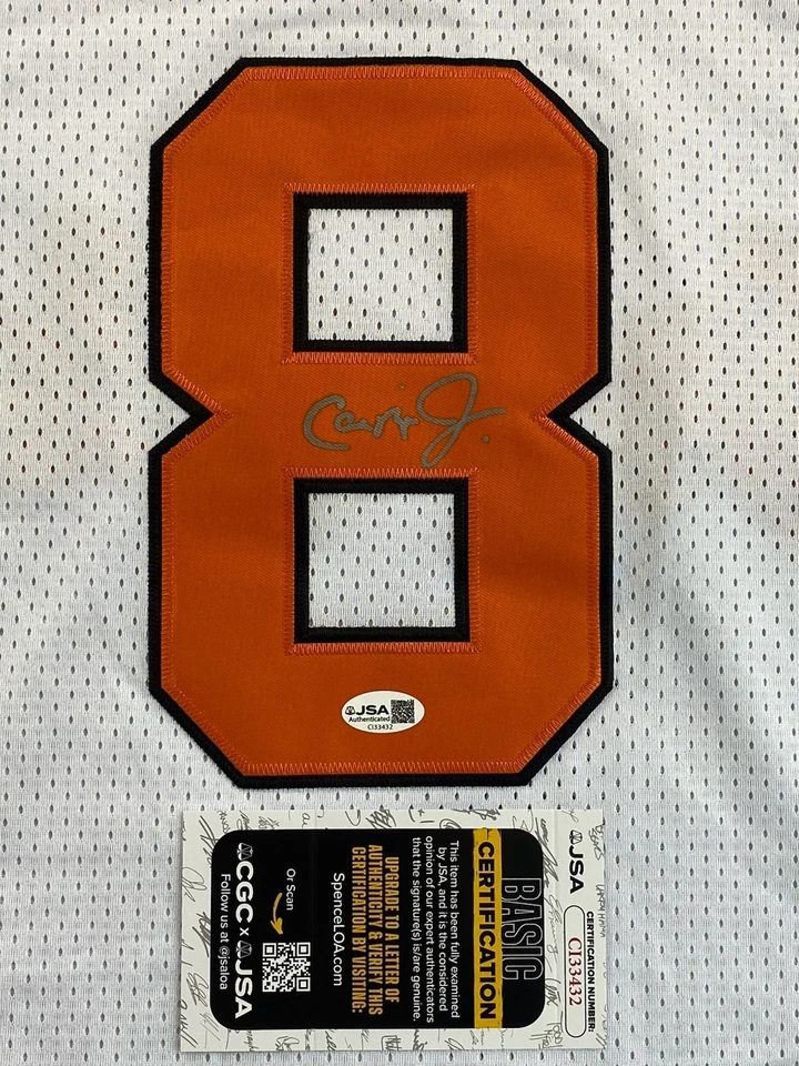 BALTIMORE ORIOLES CAL RIPKEN JR. AUTOGRAPH #8 MITCHELL & NESS JERSEY JSA CI33432 - Image 3 of 4