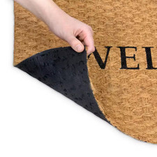 Welcome Paw Print Natural 18 In. X 30 In. Coir Non-Slip Outdoor Door Mat
