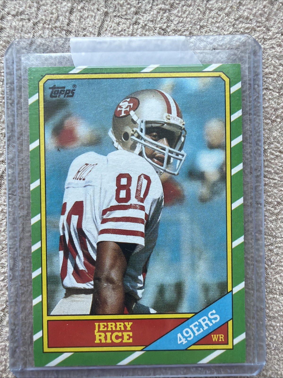 1986 Topps Jerry Rice Rookie RC #161 49ers HOF GOAT Clean Centering SHARP CARD