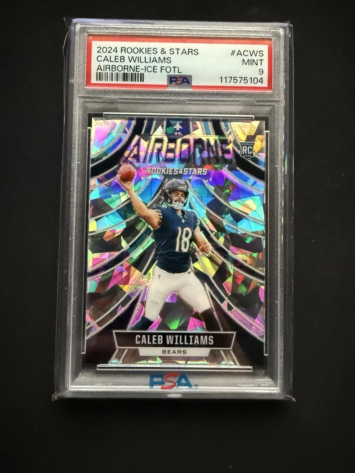 Caleb Williams Panini Rookies & Stars Airborne #ACWS Ice Fotl