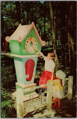 c1960s Ligonier, Pennsylvania Postcard STORY BOOK FOREST ''Hickery, Dickory Dock''