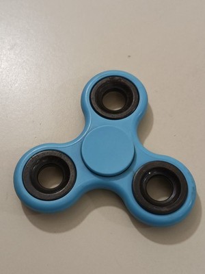 Hand Fidget Spinner High Speed Stress Relief Tri-Fidget Spinning Toy Light Blue